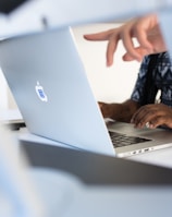 silver MacBook